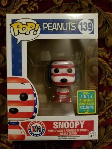 Funko Pop Peanuts Snoopy 139 Summer Convention Rock The Vote 16 For Sale Online Ebay