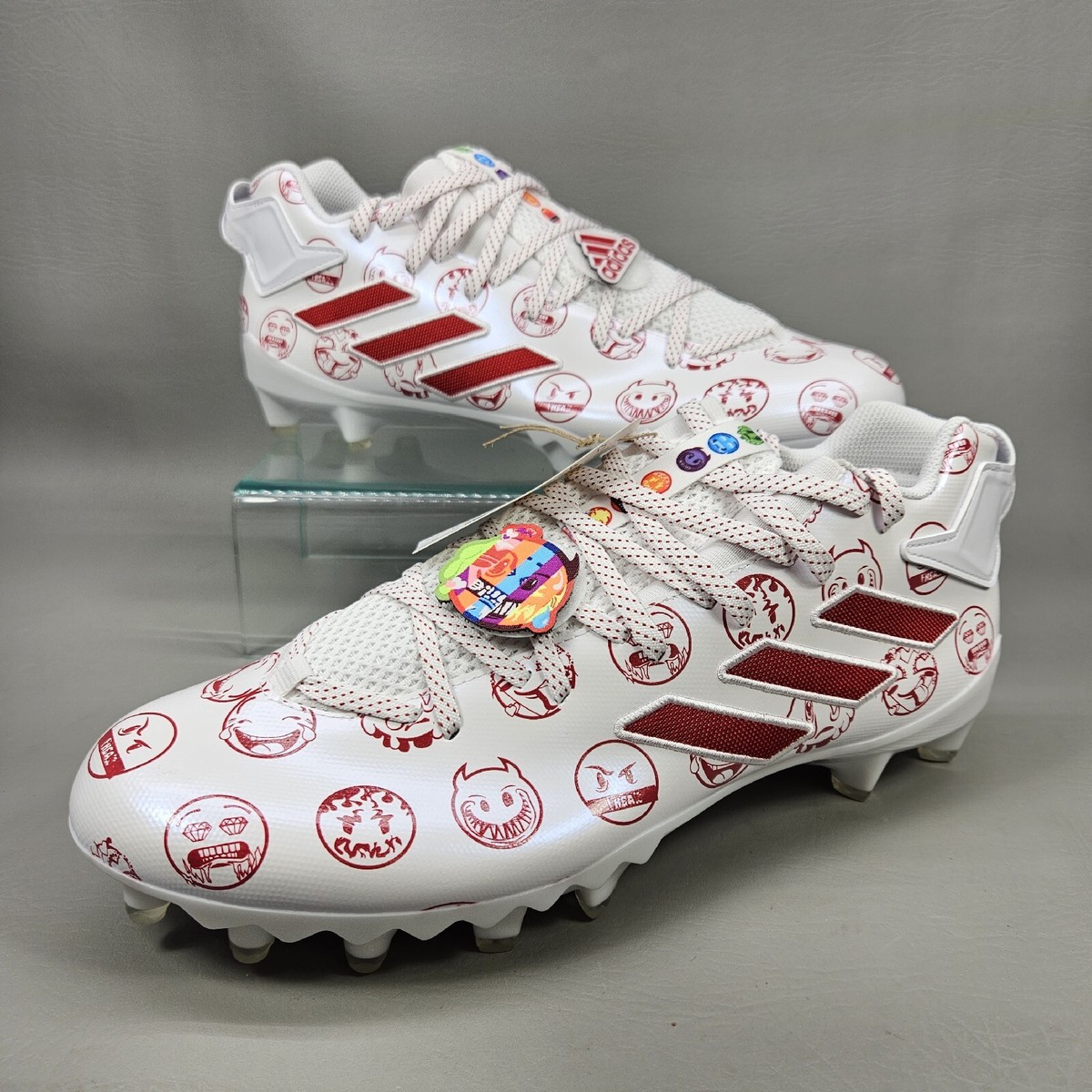 Adidas Mens Freak 22 Big Mood DSG SM Football Cleats White Red GZ6901 Size 8 New Adidas Freak 22  main image 2
