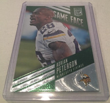 2016 Panini Elite Football Adrian Peterson Minnesota Vikings Game Face insert 