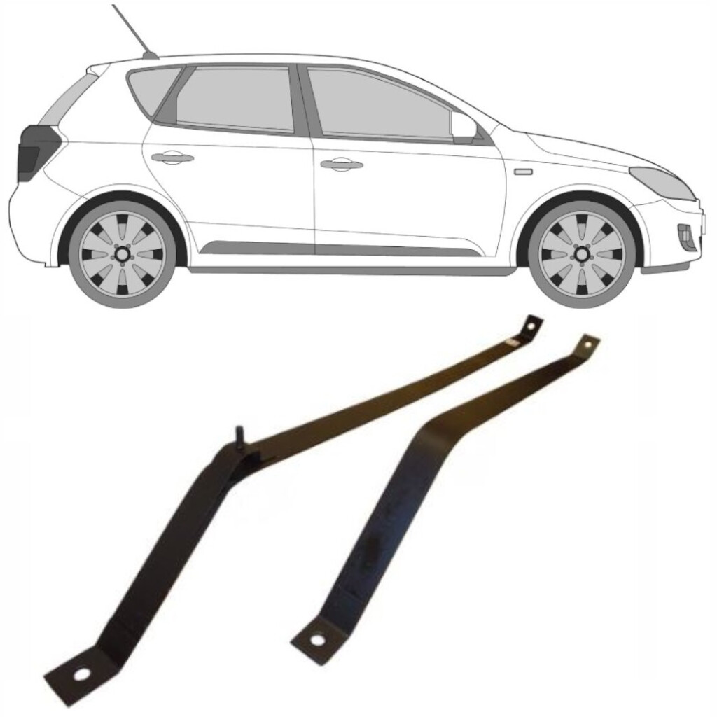 KIA CEED 2006-2012 2x FUEL TANK STRAPS BRACKET / 1.4 / 1.6 CRDI