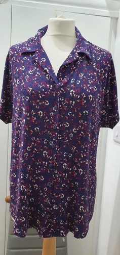 Kim & Co Brasilien Strick Kurzarm Dolman Ärmel Print Bluse Shirt Medium Neu Damen