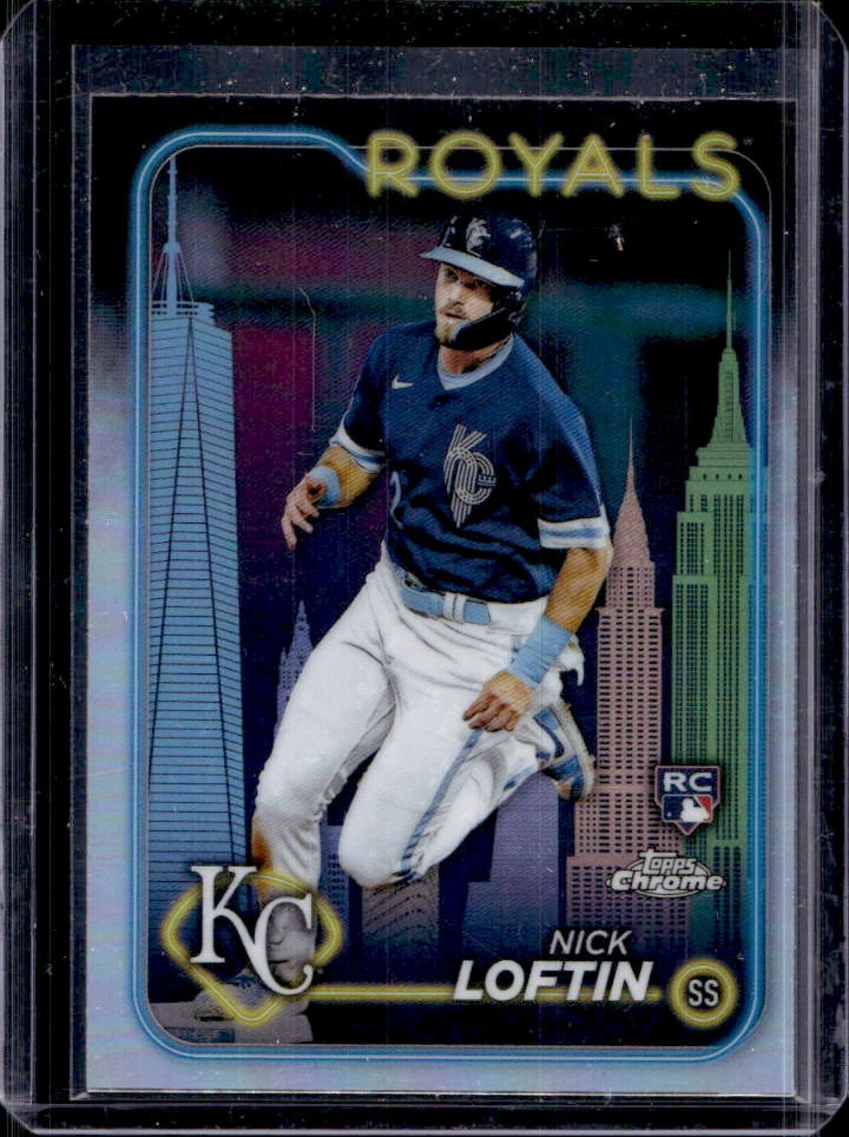 2024 Topps Chrome Nick Loftin RC Big Apple Refractor Rookie #183 Royals