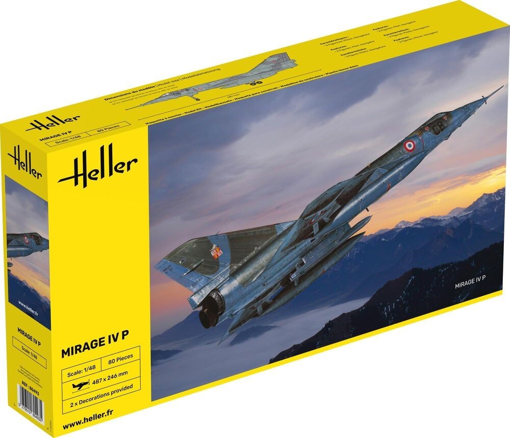 Mirage IV P Heller 80493 maquette avion de chasse miniature 1/48 avec missile ASMP