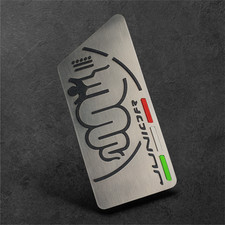 ALFA ROMEO JUNIOR FUẞSTÜTZE FOOTREST PEDAL COVER EDELSTAHL INOX V1