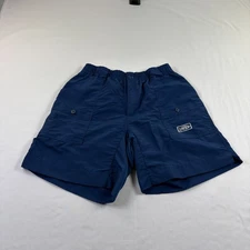 Aftco Shorts Mens Size 32 Blue Cargo Fishing Stretch Outdoor Hiking Nylon