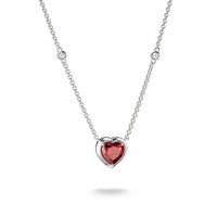 Thomas Sabo Halskette-AnhäNger Herz Rot Elyndra Silber KE2365-051-10