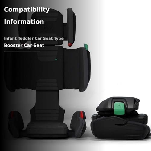 Mifold Hifold Adjustable High Back Booster Car Seat w/ Strap, Slate Grey