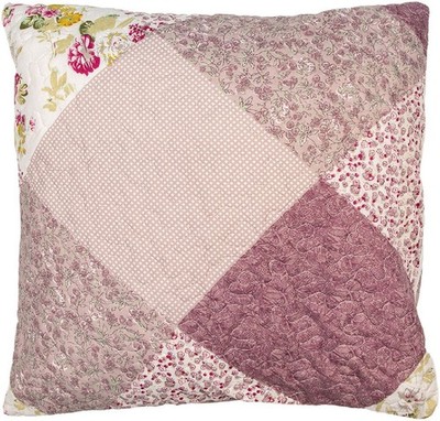 Clayre & Eef Q201.030 Kissenhülle Patchwork 50x50 cm Rosa Blumenmuster