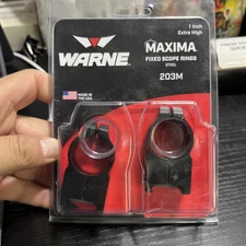 Warne Maxima SCOPE RINGS Extra High 1" Matte 203M