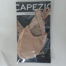 Capezio Pirouette II Canvas Dance Shoes Nude Size S H061 Sz 6-7 NEW