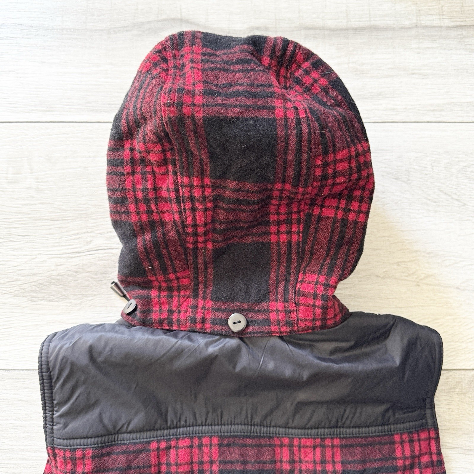 Pendleton Womens XS Red Black Plaid Wool Duffle T… - image 10