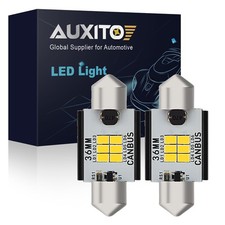 Auxito 6000k White 6418 6411 36mm Led License Plate Tag Light Bulbs For Bmw Audi