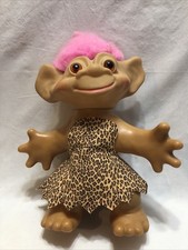 Vintage 1960 s 14 Large Troll Doll Pink Hair/ Brown Eyes /Original Outfit