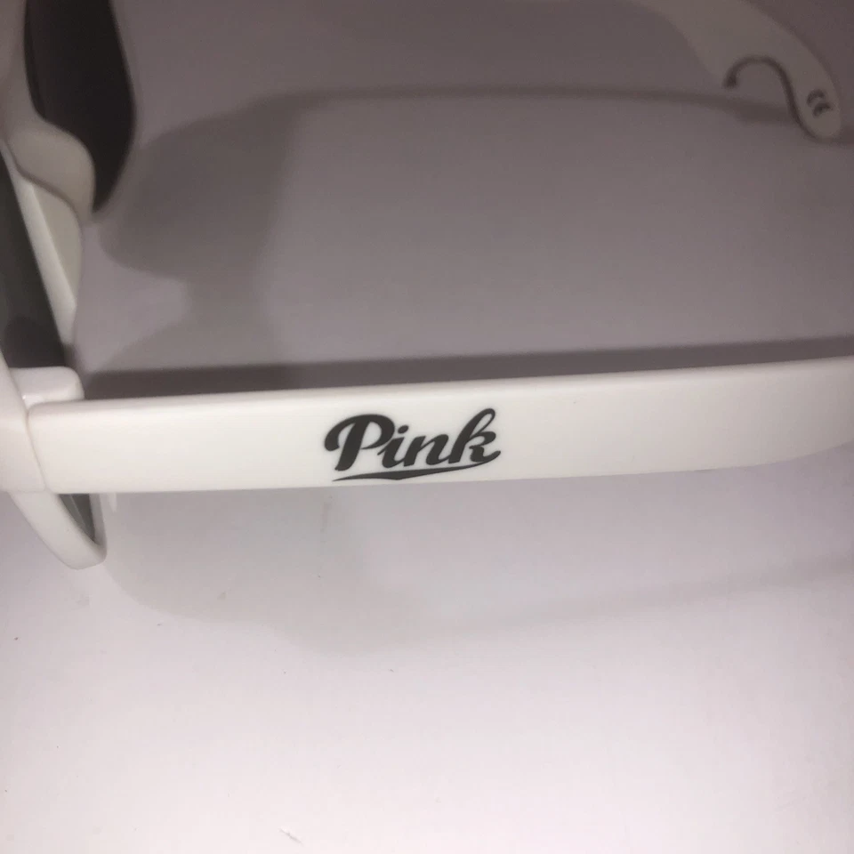 Victoria's Secret PINK Bottle Opener Plastic White Frame and Lenses Sunglasses - Image 3 of 4