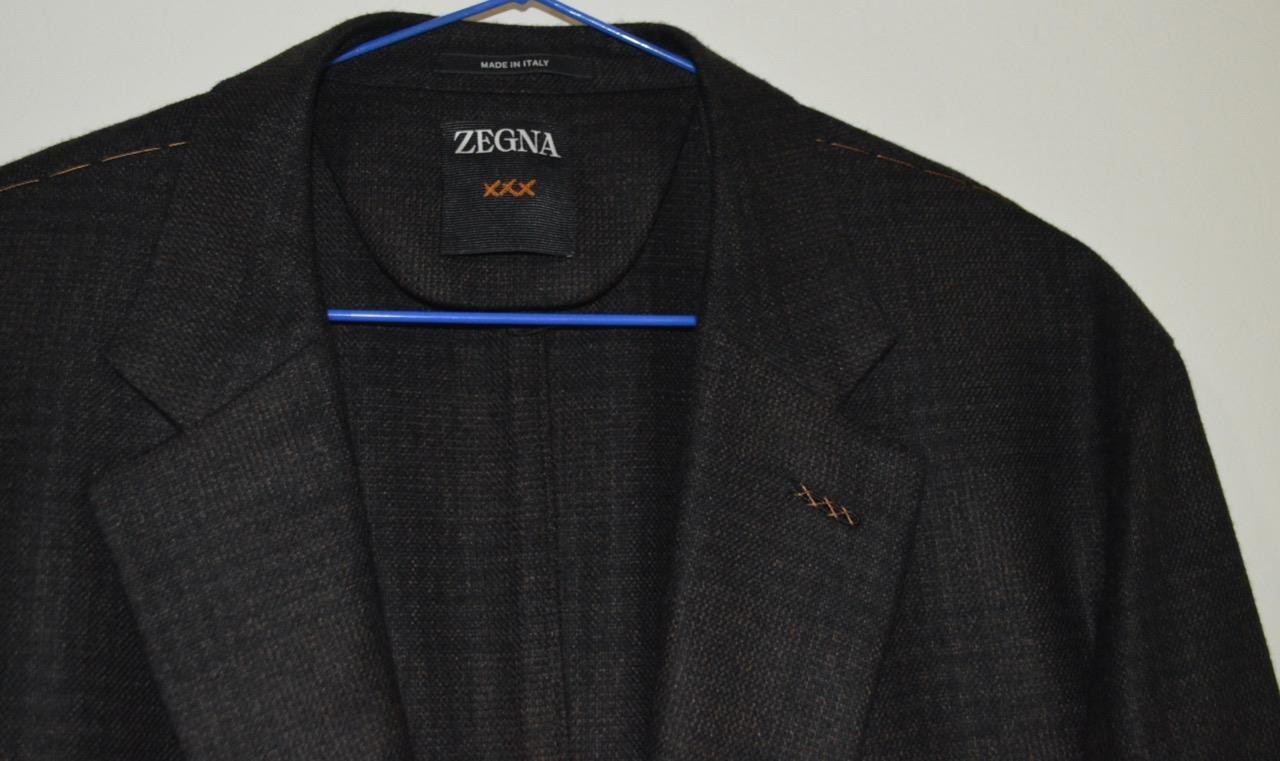 ZEGNA 'Atelier' Couture XXX Glen Plaid Cashmere & Silk Sport Coat SZ 56R image 6