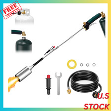 Torch Weed Burner Ice Snow Melting Torch, 40 Inch Long with 10FT Hose, Adjustabl