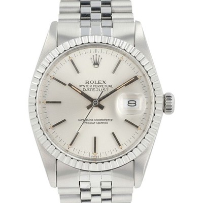 Rolex Datejust Stainless Steel Silver Index Jubilee Band 36mm Watch Box & Paper