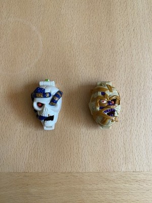 Mighty Max Shrunken Heads - Pharaohs Curse Mummy King & Wraptile, Bluebird