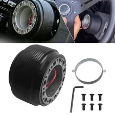 Black Racing Steering Wheel Hub Boss Kit Adapter For Honda Accord Civic Toyota