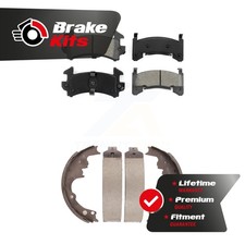 Front Rear Semi-Metallic Brake Pads & Drum Shoes Kit For 2003-2003 Chevrolet S10