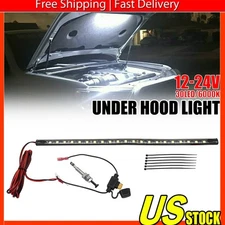 Under Hood LED Light Kit on/off-Automatic-Universal fit Any Vehicle White 1/2Set