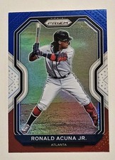 2021 Panini Prizm Baseball Ronald Acuna Jr Red White Blue Prizm #7 Braves