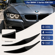 Scheinwerferblenden Trim f�r BMW 3er E90 E91 05-12 Carbon Augenbrauen Zierrahm