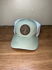 Gorra Mercedes-Benz Snap Back beige blanca camionero malla parche promocional logotipo para hombre