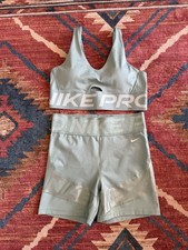 Nike Pro Short Set Aquamarine Workout Set Athletic Gym Walking Running Medium