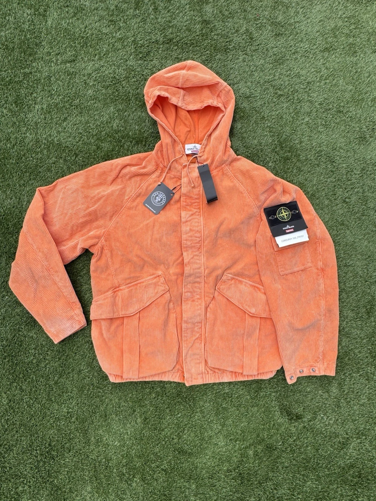 Stone Island x Supreme velours côtelé 500_Frost