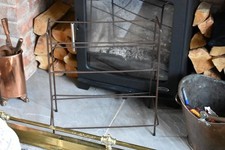 Vintage 4-Tier Metal Shoe Rack Retro Plastic Coated Brown Shoe Store (L)