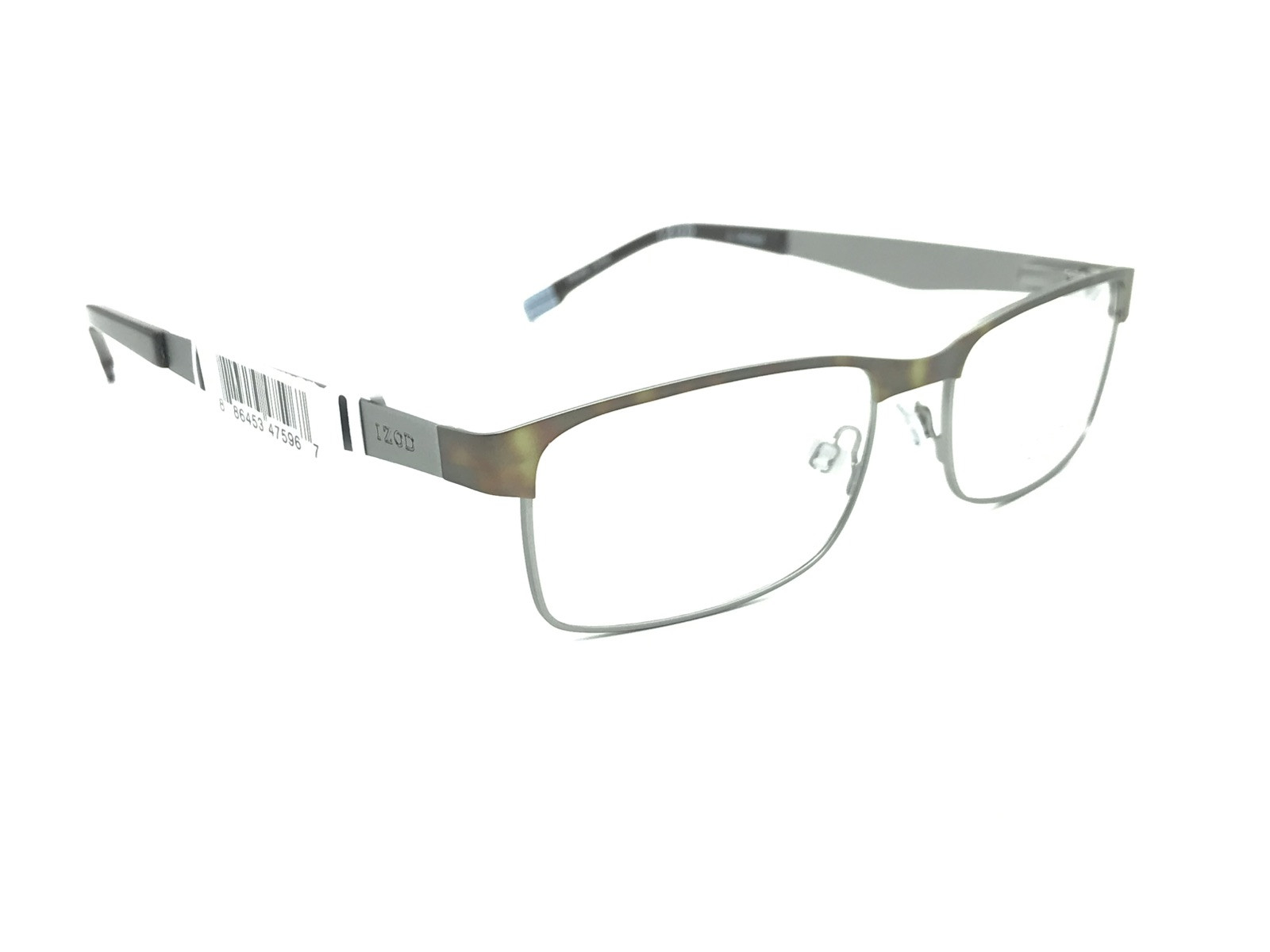 【モノアイズ】 IZOD IZ 2052 Men's Matte Tortoise Rectangular Eyeglasses Frames 55