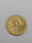 1894 US Liberty Head $5 Gold Half Eagle Coin Tested & Verified
