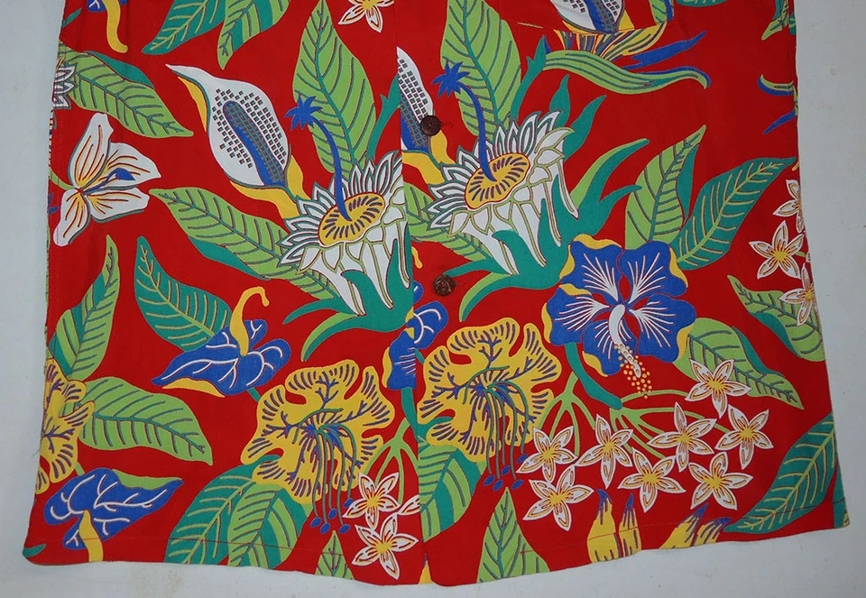 Authentic Vintage 40s/50s Malihini Rayon Print Hawaiian Shirt Loop Collar MINT - Image 4 of 4