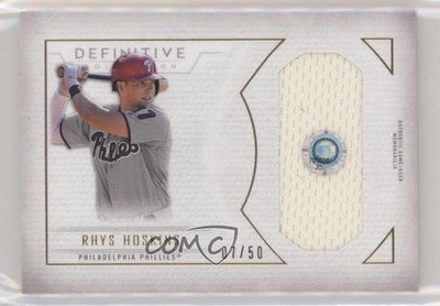 2019 Topps Definitive Collection Jumbo Relic 7/50 Rhys Hoskins #DJRC-RH 5w7