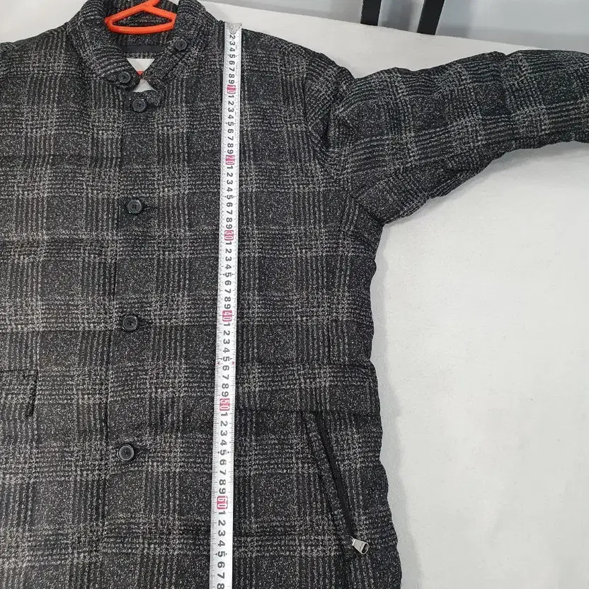 Lightweight Padding Check Wool-Like Blazer Down J… - image 4