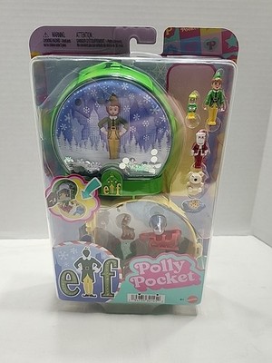 2025 Polly Pocket & Buddy the Elf Micro Compact Set Christmas Theme NEW