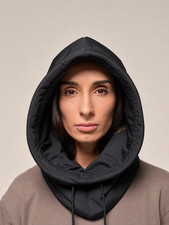 Hooded Scarf Waterproof Graphene Lined Warm Winter Rain Wind Neck Cover Women