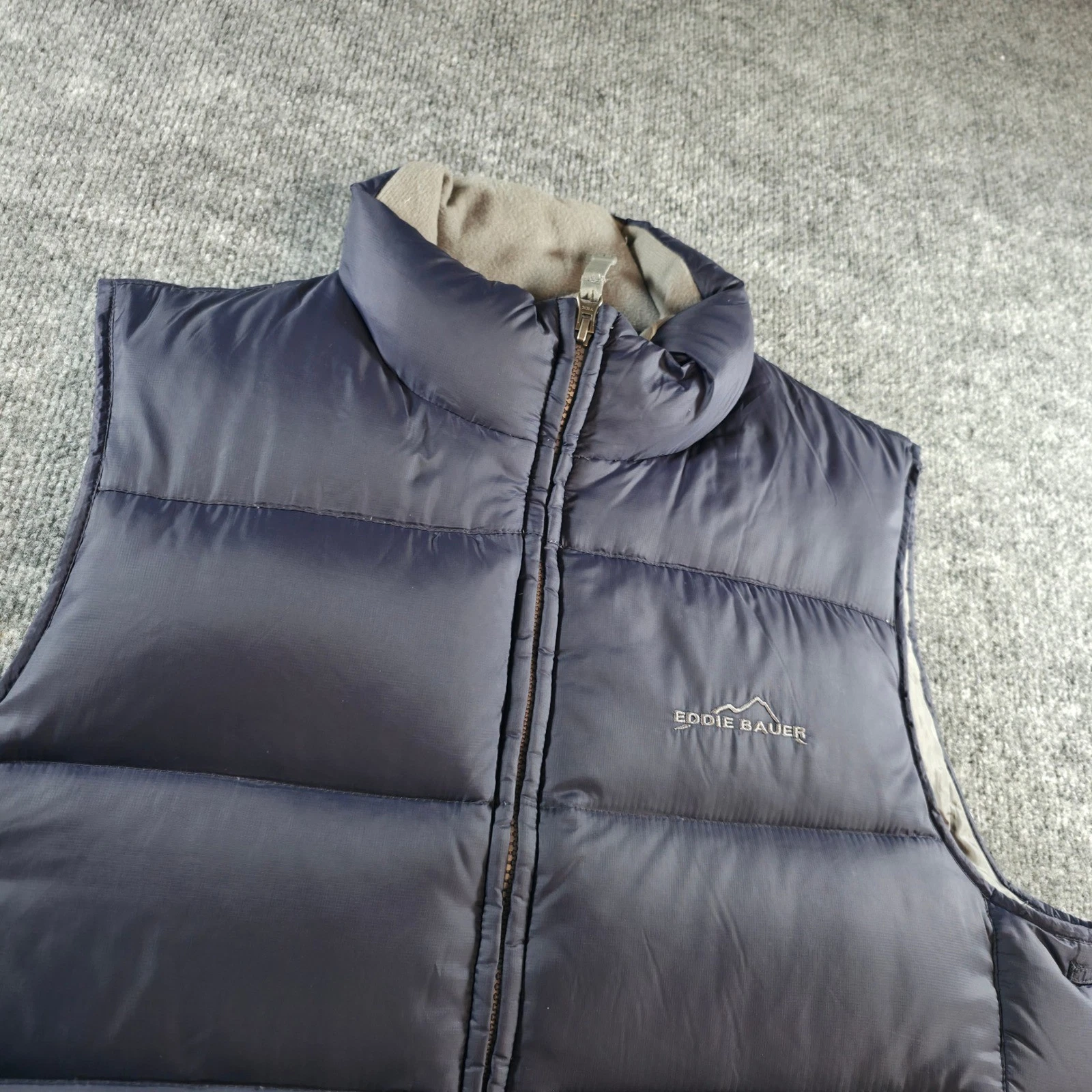 Eddie Bauer Mens Goose Down Puffer Vest Full Zip Sleeveless Jacket Small