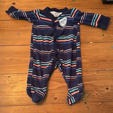 Carter's Blue and Orange Footies with Stripes