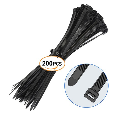 #ad #ad 200Pcs Black Heavy Duty Cable Zip Ties UV Resistant 6 8 10 Inch $9.99