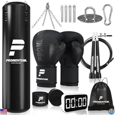 Ultimate Boxing Set – 4FT Heavy-Duty Unfilled Punching Bag with Gloves & Timer
