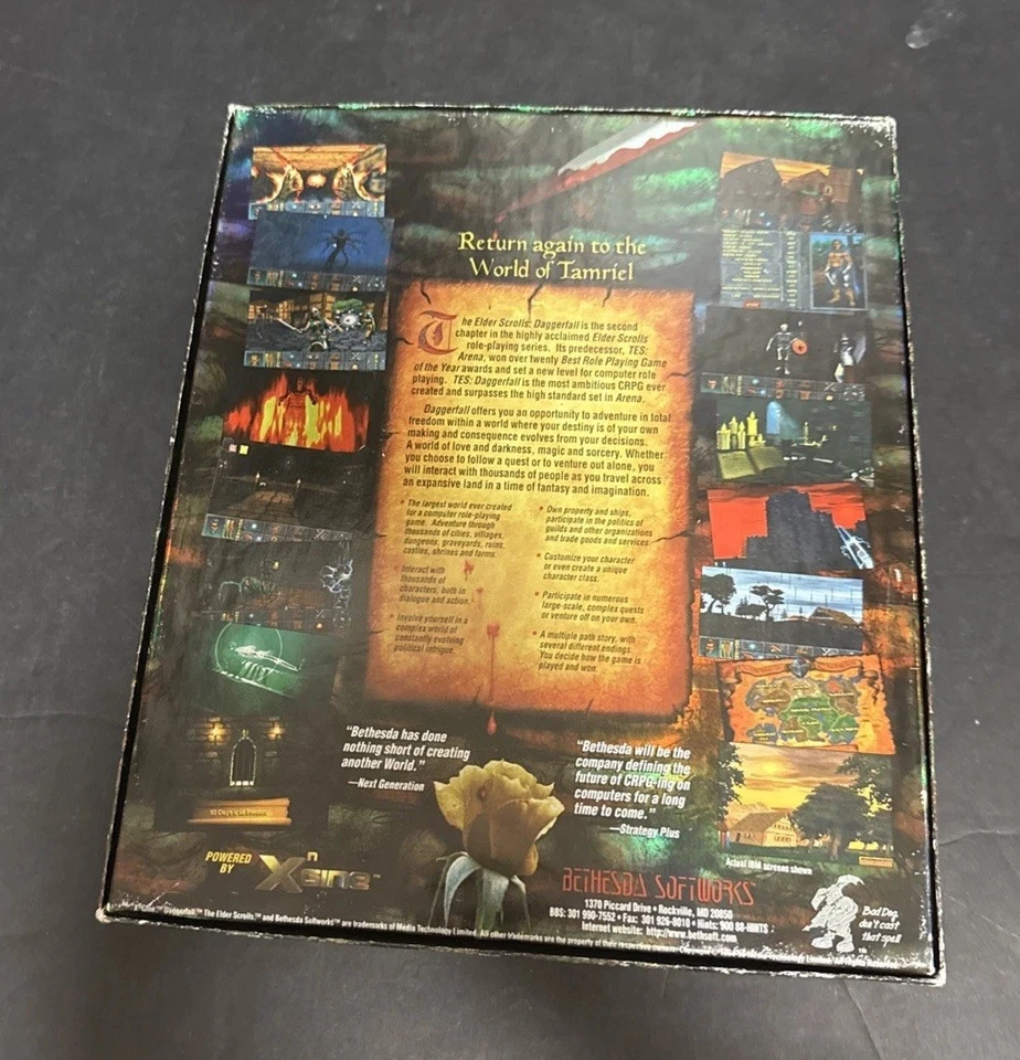 Elder Scrolls Chapter 2 Daggerfall PC Game DOS Windows 1996 Manual CD-ROM Tested - Image 4 of 4