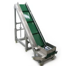 Electric PVC Belt Climbing Conveyor Inclined Conveyor for Assembly Lines 59"H