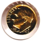 24k Gold Plate Rare Old US 1976 Liberty Roosevelt Dime Collector Collection Coin