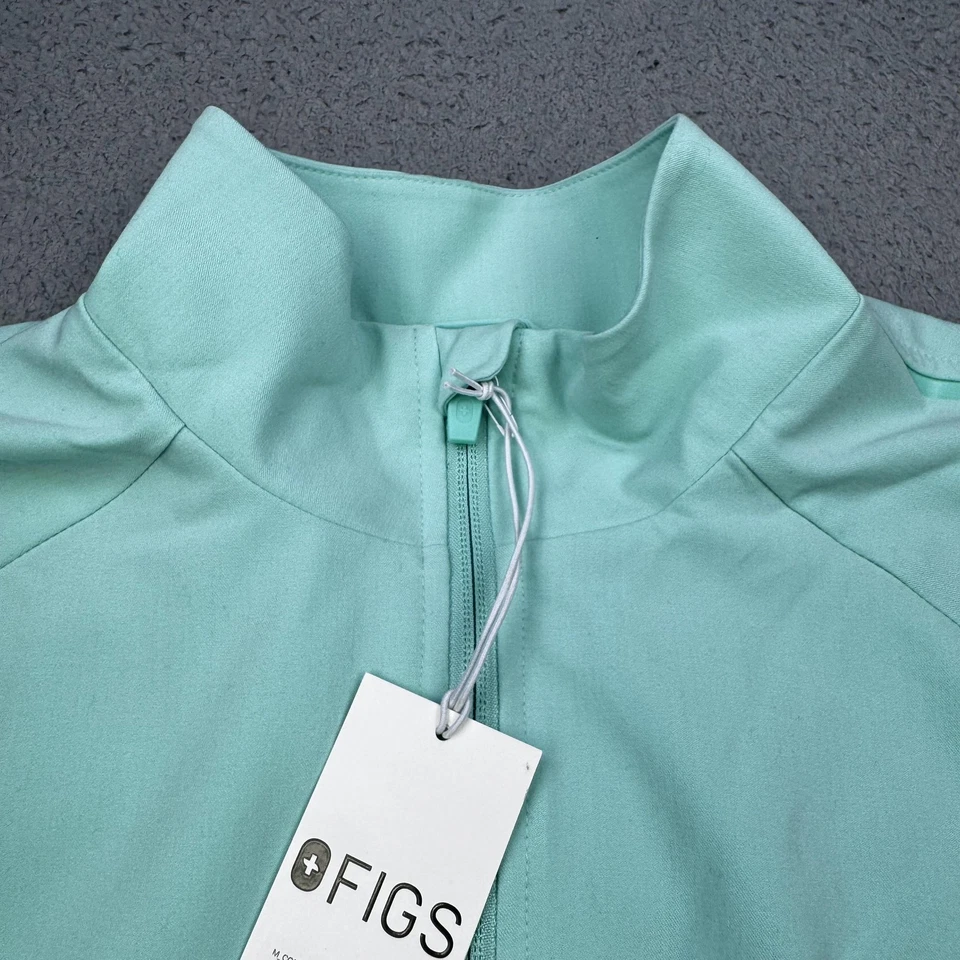 FIGS Scrub Jacket Mens Small Mint Green Coban Technical Anti Odor Zip Pockets - Image 3 of 4