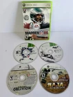 XBOX 360 GAME LOT MADDEN NFL 06 NHL 12 OBLIVION BAJA EDGE OF CONTROL 5 DISC
