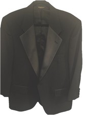 VTG Christian Dior Monsieur Tuxedo Jacket Black Satin Lapel 41R USA Unworn