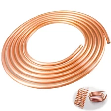 XIFOWE 99.9% Copper Tube 1/4" OD x 3/16" ID 10 Ft, Tube Wall: 1/32", Refriger...