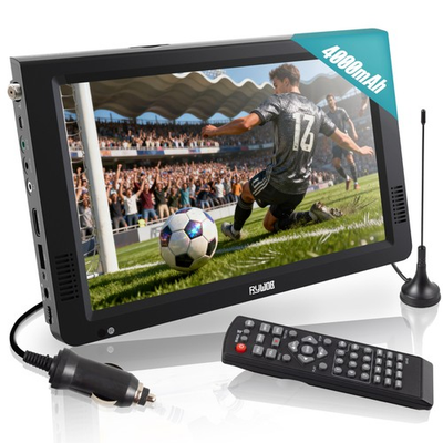 #ad 10quot; Portable TVSmall Television with AntennaBattery Operated TV with USB SD... $135.59
